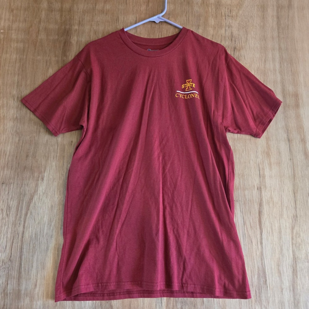 Iowa State Cyclones Graphic T Shirt Mens L Maroon NCAA Football NWOT Champion